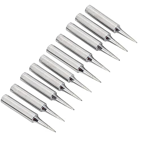 Image of Saipor 10pcs 900M-TI Soldering Iron Tips Solder Iron Replacement Tip for 900M Station Tool for Hakko, TENMA, ATTEN, Quick, Aoyue, Yihua Soldering Station(900M-T-I)