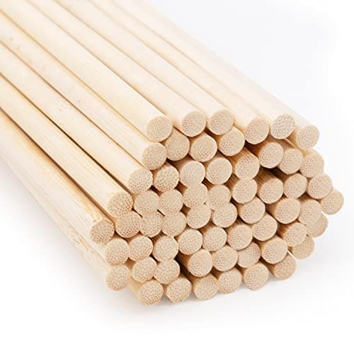 Image of Joeji's Kitchen Bamboo Wooden Dowel Rods 30cm x 6mm - Sturdy Craft Sticks for DIY Projects - 60 Piece Pack Cake Dowels - Versatile and Durable Long Sticks - Ideal for Artists and Hobby Enthusiasts