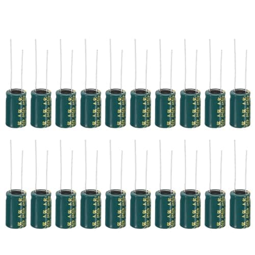 Image of PATIKIL 35V 470uF Electrolytic Capacitors, 20Pcs 10x16mm Aluminum High Frequency Electrolytic Capacitors for TV, LCD Monitor, Refrigerator, Circuit Boards, Green