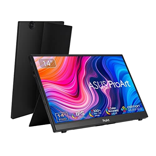 Image of ASUS ProArt PA148CTV Portable Monitor - 14-inch, IPS, Full HD (1920 x 1080), 100% sRGB, 100% Rec.709, Calman Verified, USB-C, 10-point Touch, Control Panel, ASUS Dial, Adobe Software Integration