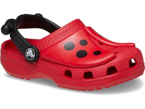 Image of Crocs - Unisex Kids Classic I Am Clogs (Little Kid), Varsity Red/Black Ladybug, 5 Toddler