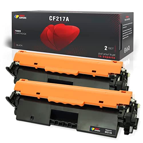 Image of TONER EXPERTE Compatible HP 17A Black Toner Cartridge Replacement for CF217A for LaserJet Pro M102w M102a MFP M130nw M130fn M130a Printer 2-Pack
