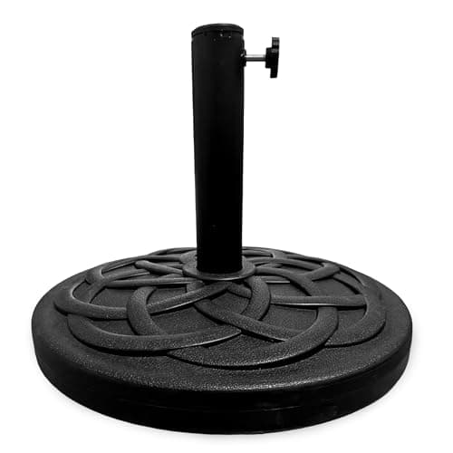 Image of SG Traders 15KG Parasol Base - Heavy Duty Stand for Garden Umbrella, Outdoor Patio Umbrella Stand for Market & Garden umbrella holder, Iron Design Weighted Portable Freestanding Garden Parasol Holder