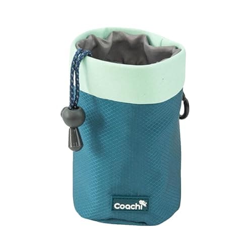 Image of Coachi Puppy & Mini Treat Pouch - Compact sized Treat Bag, Drawstring Closure, Secure Attachment, Clips on Belt, Waistband or Pocket. Suitable for Dog Walking & Training