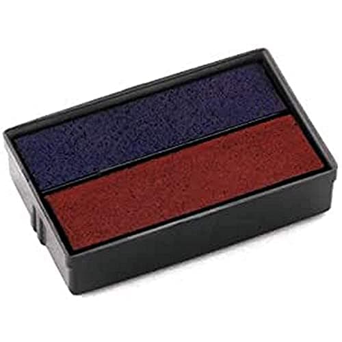 Image of COLOP E/10/2 Blue/Red Replacement Ink Pads - Pack of 2 | 107132 | 2 Colour Ink Pad Blue & Red | Fits COLOP S160L