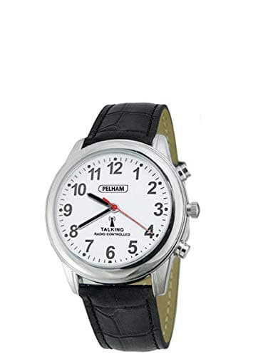 Image of Pelham Radio Controlled Talking Strap Watch Black Ladies