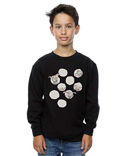 Image of Disney Boys Dumbo Peekaboo Sweatshirt Black 5-6 Years