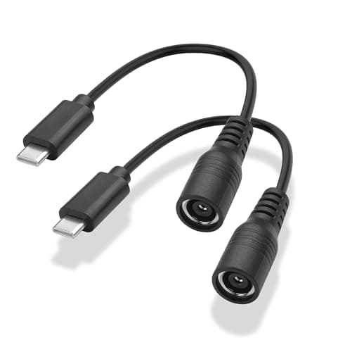 Image of YAODHAOD 2PCS DC8020 to USB-C Cable 15CM 100W, Built-in Chip DC8020 Female to Type C Adapter for Jackery 100Plus, 240Plus, 300Plus Solar Panel RV Portable Power Station