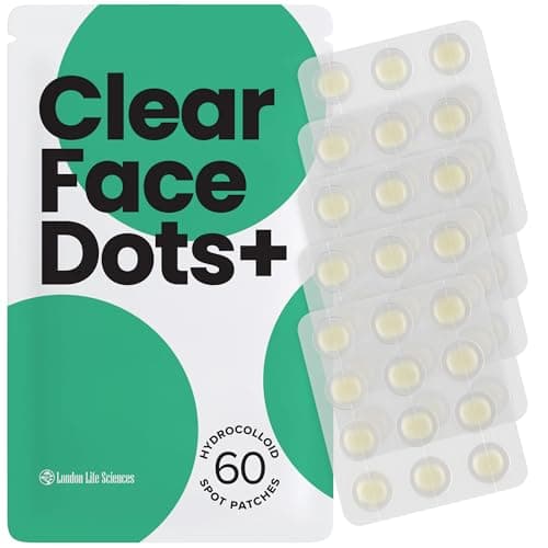 Image of Pimple Patches – 60 Hydrocolloid Spot Stickers for Acne, Blemishes & Whiteheads – Ultra-Thin, Invisible, Fast-Acting – Vegan & Cruelty Free – Travel Size | London Life Sciences