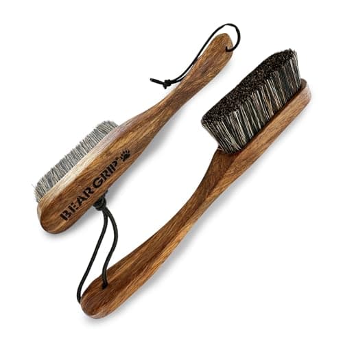 Image of BEAR GRIP Premium Climbing Brush for Bouldering and Outdoor Rock Climbing – Ergonomic Handle, Durable Synthetic Bristles for Chalk, Dirt & Grip Cleaning (Rosewood)
