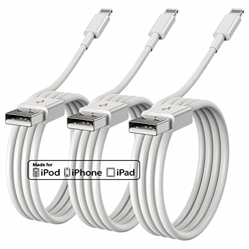 Image of iPhone Charger Cable 1M, 3Pack Apple MFi Certified iphone Lightning to USB Cable 1Meter, Fast Charging Wire Apple Lead for iPhone 14 Pro Max/13/12/11 Pro/11/XS MAX/XR/8/7/6s/6/5S/SE iPad Original(3ft)