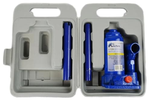 Image of RED STAR 2 Ton Heavy Duty Hydraulic Bottle Jack Lifting Ram Car With Case