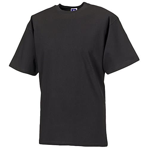 Image of Russell Europe Mens Classic Heavyweight Ringspun Short Sleeve T-Shirt (L) (Black)