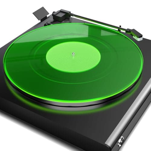 Image of TAKMORK Turntable Mat Record Platter Slipmat: Acrylic Record Player Platter Vinyl Slipmat for Turntables Antistatic Tighter & Defined Bass, Green