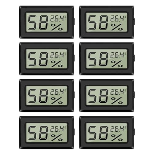 Image of EEEKit 8 Pack Digital Thermometer Hygrometer, Indoor Temperature Humidity Sensor Monitor for Home Office, Celsius