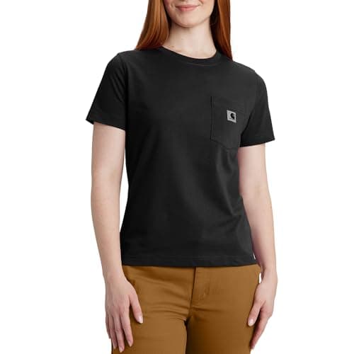 Image of Carhartt 107391 Women's Lightweight Short Sleeve Relaxed Fit T-Shirt S, Black -, M