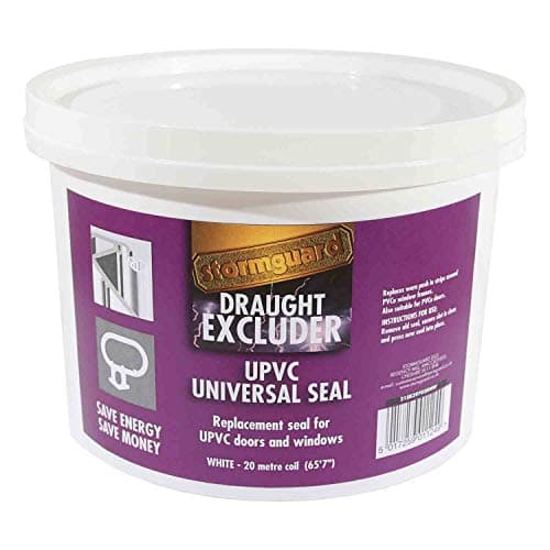 Image of Stormguard Replacement Rubber UPVC window door gasket seal draught proofing excluder (20 Meters, White)