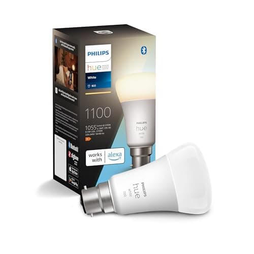 Image of Philips Hue Smart Bulb, B22, Dimmable, Dynamic Settings, Works with Alexa, Google Assistant and Apple Homekit