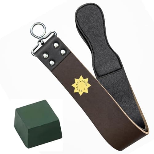 Image of Leather Strop for Knife Sharpening with Polishing Compound Paste