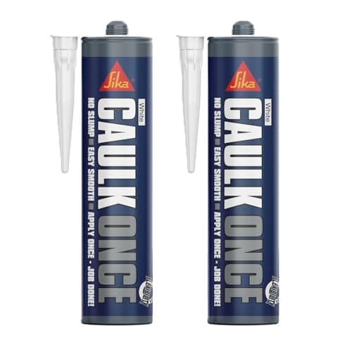 Image of Sika Caulk Once White, 295 ml (Pack of 2)
