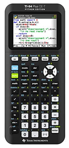Image of Texas Instruments TI-84 Plus CE-T Python Edition Graphical Calculator (Colour Display) Black