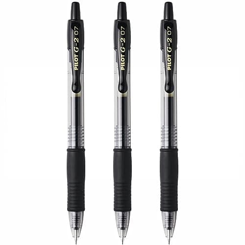 Image of PILOT G-2 0.7mm FINE RETRACTIBLE PEN - BLACK (3 PACK)