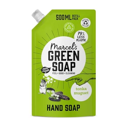 Image of Marcel's Green Soap - Hand Soap Refill Tonka & Muguet - Handwash Dispenser Refill - 100% Eco friendly - 100% Vegan - 97% Biodegradable - 500 ML