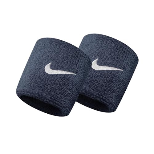 Image of Nike Swoosh Tennis,Squash, Badminton Wrist Bands Sweat Bands (Navy Blue)