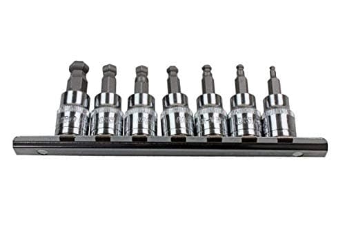 Image of US Pro Ball End Allen Hex Key Bit Set 3/8'' Drive Socket Set 7pce 3mm - 10mm