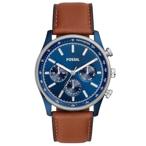 Image of Fossil Men Leather Quartz Watch BQ2512