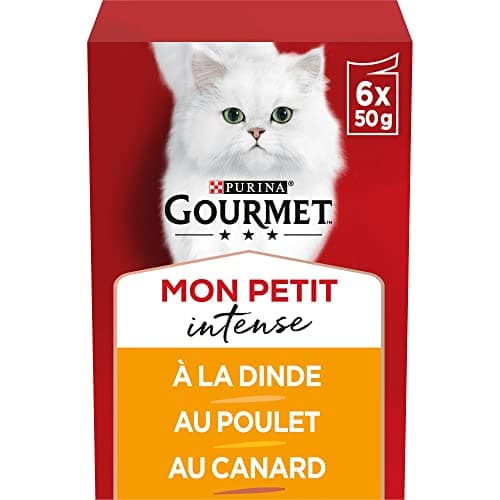 Image of Gourmet Mon Petit meals for adult cats flavor selectable ( 6x50g - pack of 8 )