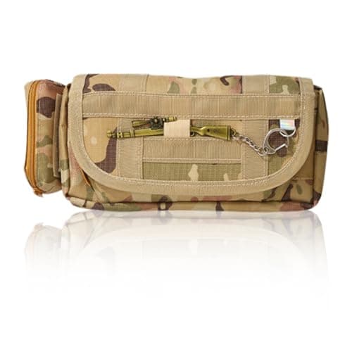 Image of KASESSS Pencil Case, Pencil Case for Boys, Large Pencils Cases with 4 Compartments, School Pencils Cases with Hanging Accessory, Detachable Design Pencilcase for Kids Women Men Teenagers, Camouflage
