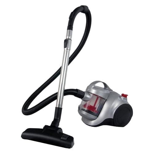 Image of Ewbank EW3115 MOTIONLITE Bagless Cylinder Vacuum Cleaner, Washable HEPA Filter(H10), 1.5 Litre, 700W, Lightweight, Hose 1.5m, Hose: 1.5m, Telescopic Metal Tube, Silver/Red