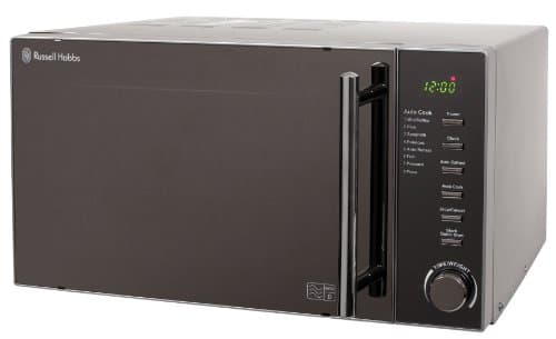 Image of Russell Hobbs RHM2017 20L 800W Silver Digital Microwave, Child Safety Lock, Automatic Defrost, 5 Autocook Menus, Clock and Timer, Easy Clean