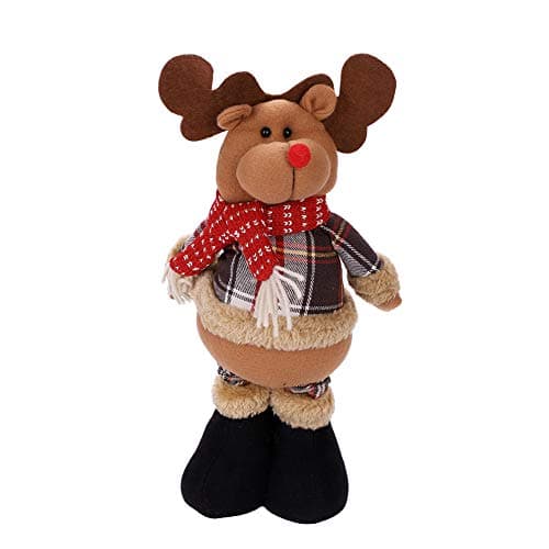 Image of XINCHIA Large Christmas Doll Figurine 20'' Adjustable Telescopic Christmas Figures Decorations Standing Dolls Santa Claus Figurine Snowman Elk Doll Ornaments with Telescopic Legs Winter Table Decor
