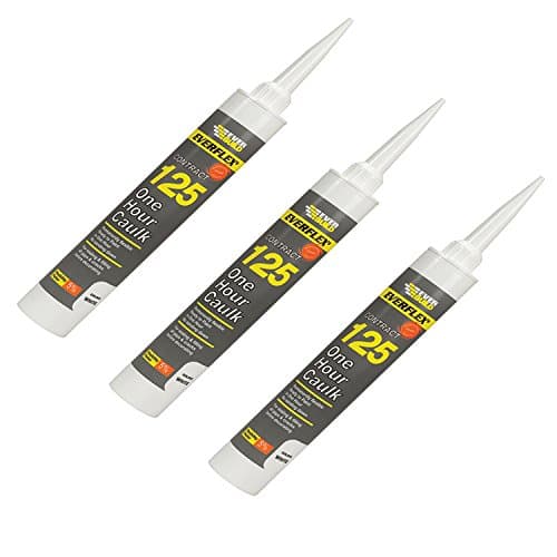 Image of Everbuild Everflex 125 One Hour Caulk Sealant & Filler White 310ml (Various Quantities) (3)