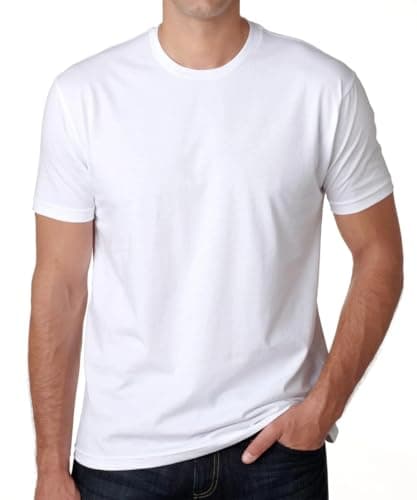 Image of glomy * Men's Short Sleeve T-Shirt, Casual Crew T-Shirt on Cotton in XXL White