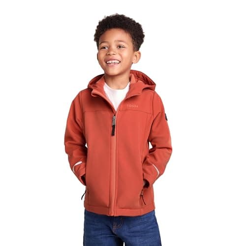 Image of TOG24 Koroma Kids Softshell Hooded Jacket, Lightweight, Breathable, Windproof and Water Resistant, Fleece Lining For Warmth, Ideal for School and General Use