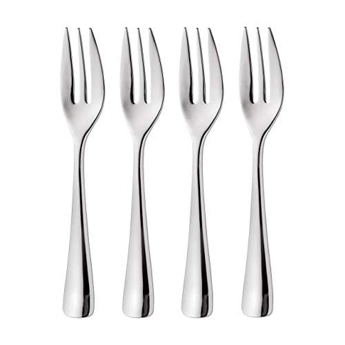Image of Robert Welch Malvern Bright Pastry Forks, Set of 4. Made from Stainless Steel. Dishwasher Safe