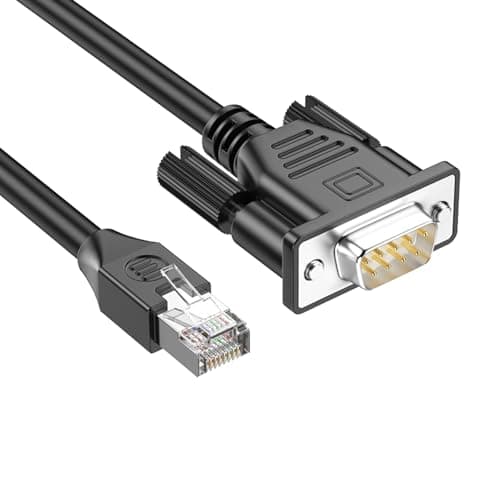 Image of HAISENG RJ45 To D-sub 9Pin RS232 Power Cable Male/Female Connectors Wire Double Shielded Extension Cord For Computers