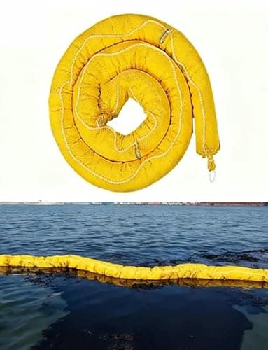 Image of Industrial Oil Absorbent Socks for Spill Containment and Cleanup in Marine and Workshop Environments
