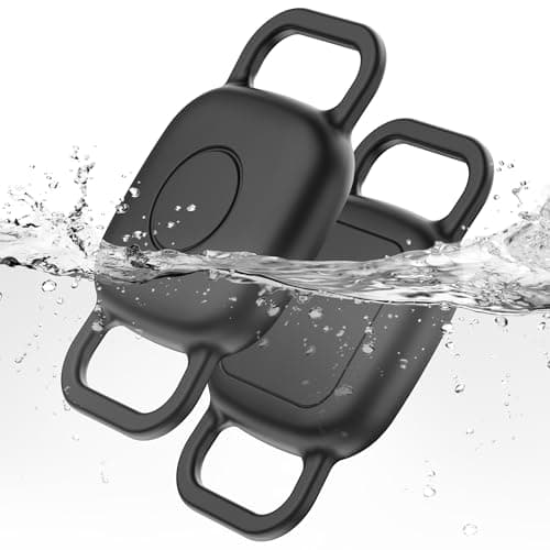 Image of DDJ Dog Collar Holder for Tile Life360 Mate(2024)2022 Bluetooth Tracker, 2-Pack Waterproof Silicone Cover Full-Body Protective Case for Tile Tracker Cat Collar, Ultra Durable, Scratch Resistant, Black