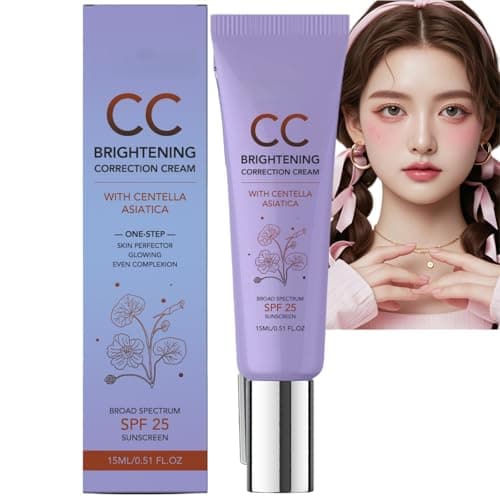 Image of CC Red Correct,Anti Redness Face Cream,Colour Correcting Cream&CC Foundation with SPF 25 for Women,Moisturizing Hydrating Full Coverage Redness Corrector for Oily Skin,Long-Lasting Waterproof(Purple)