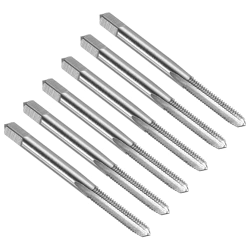 Image of sourcing map 6pcs Straight Flute Thread Tap, 10-32 UNF Screw Threading Tapping Tool Thread Milling Machine Taps, High-Speed Steel 6542 (HSS 6542)