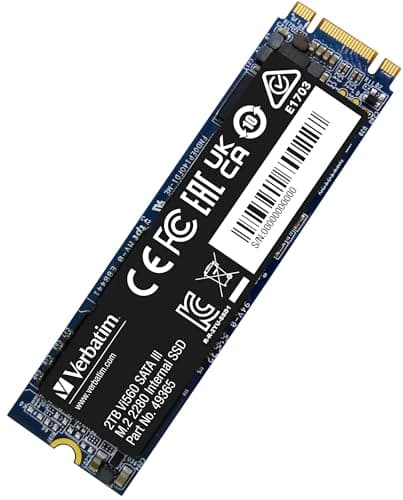 Image of Verbatim Vi560 S3 SSD Internal SSD Drive with 2TB Data Storage Solid State Drive with SATA III M.2 2280 and 3D NAND Technology Black Ideal for Notebook and Ultrabook