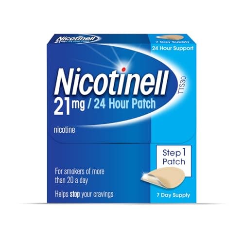 Image of Nicotinell Nicotine Patch, Quit Smoking Aid Step 1, 24 Hour Patch, 21 mg, Pack of 7