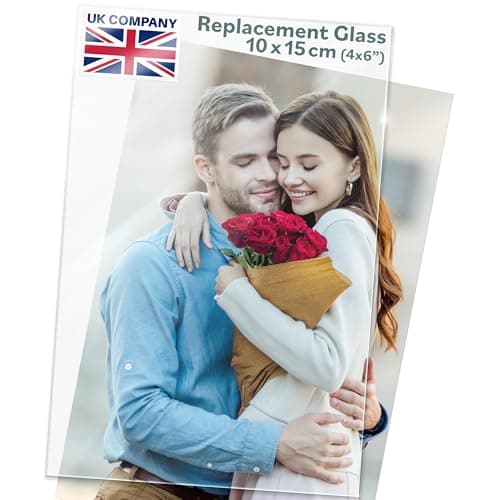 Image of Icona Bay - 6x4 Heat-Strengthened Glass Replacement for Picture Frame - 6 x 4, 2 Pack - Replacement Glass for 6 by 4 Photo Frame - Semi-Tempered Cover Sheet