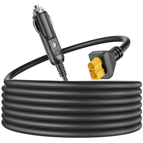 Image of Car Charger for ECOFLOW for Delta for Bluetti EB55 for River for Anker 757 767 Portable Power Station Solar Generator XT60 Extension Power Adapter 16AWG Charging Cord