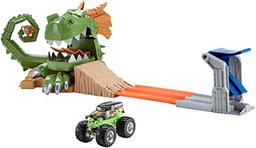 Image of Hot Wheels Monster Jam Dragon Blast Challenge Playset