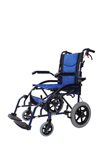 Image of Angel Mobility Lightweight Aluminium Folding Transit Travel Wheelchair AMW1866